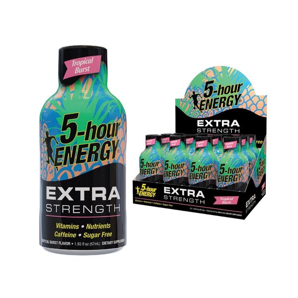 5 Hour Energy Extra Strength Sugar Free Tropical Energy Shot 1.93 oz 785120